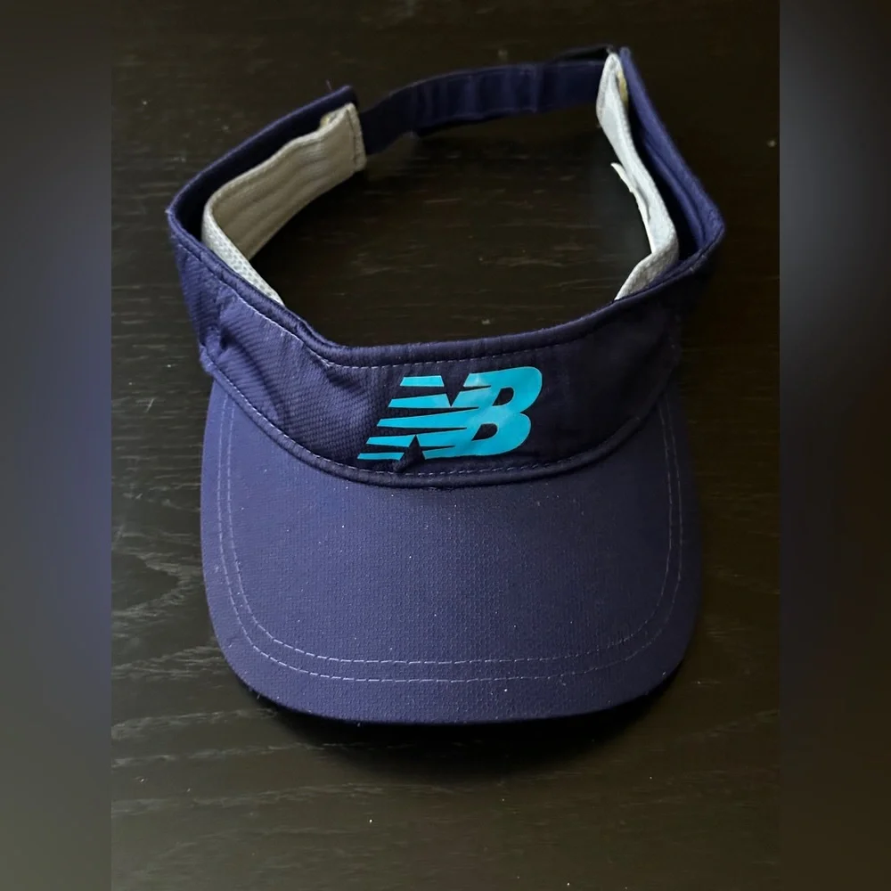 2 New Balance navy blue visors